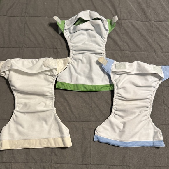 Lot of 7 Bum Genius Pocket Diapers & All-in-One Solid Colors - Picture 5 of 8